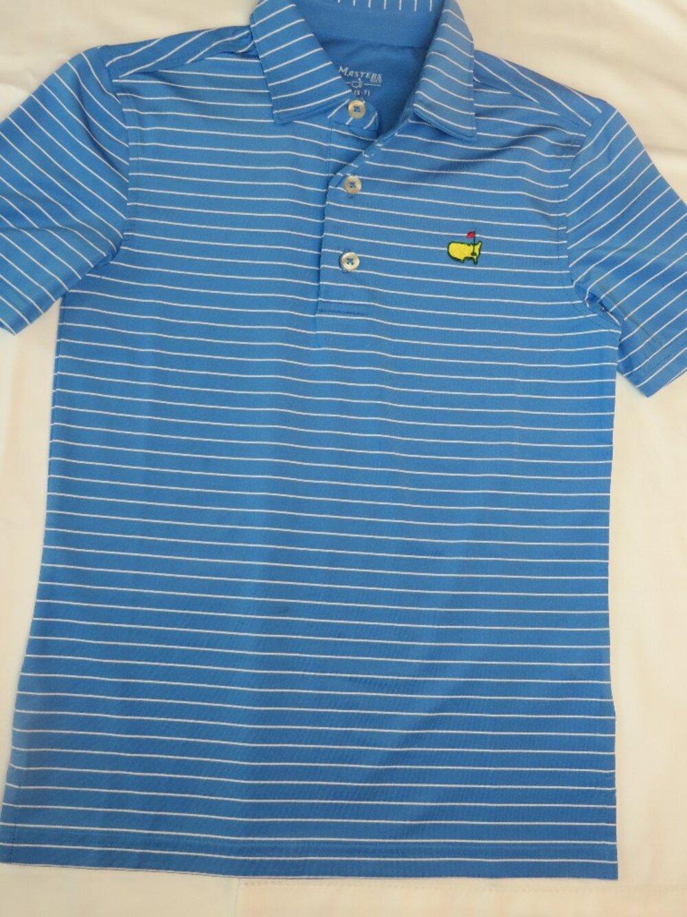 Masters Tournament Boys Performance Golf Shirt | Blue | Size XS (5-7)